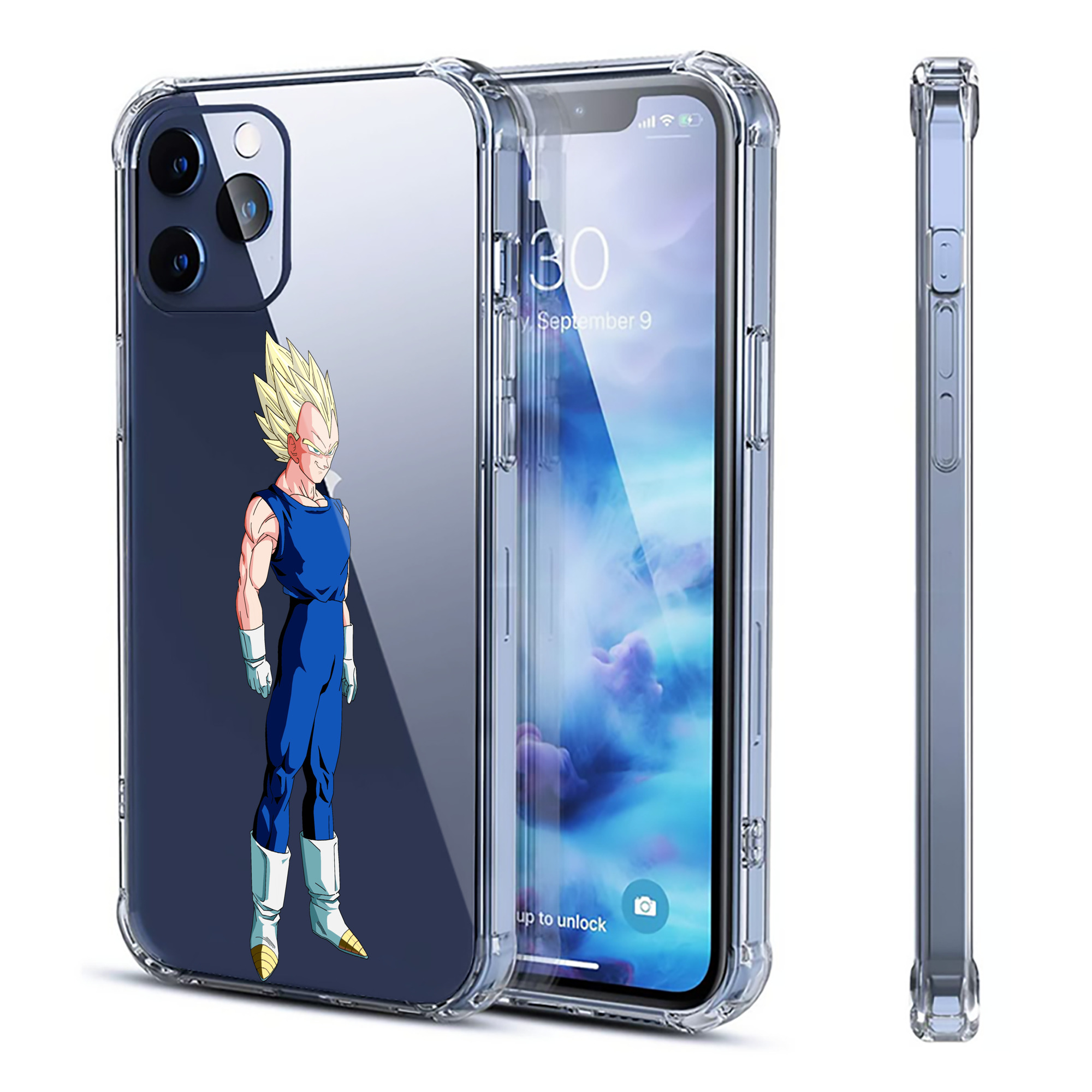 （画像用） ドラゴンボール ベジータ四世（Bejīta Yonsei）DRAGON BALL Vegeta IV 【iPhone 12シリーズ対応】透明スマホケース（クリアソフトケース）